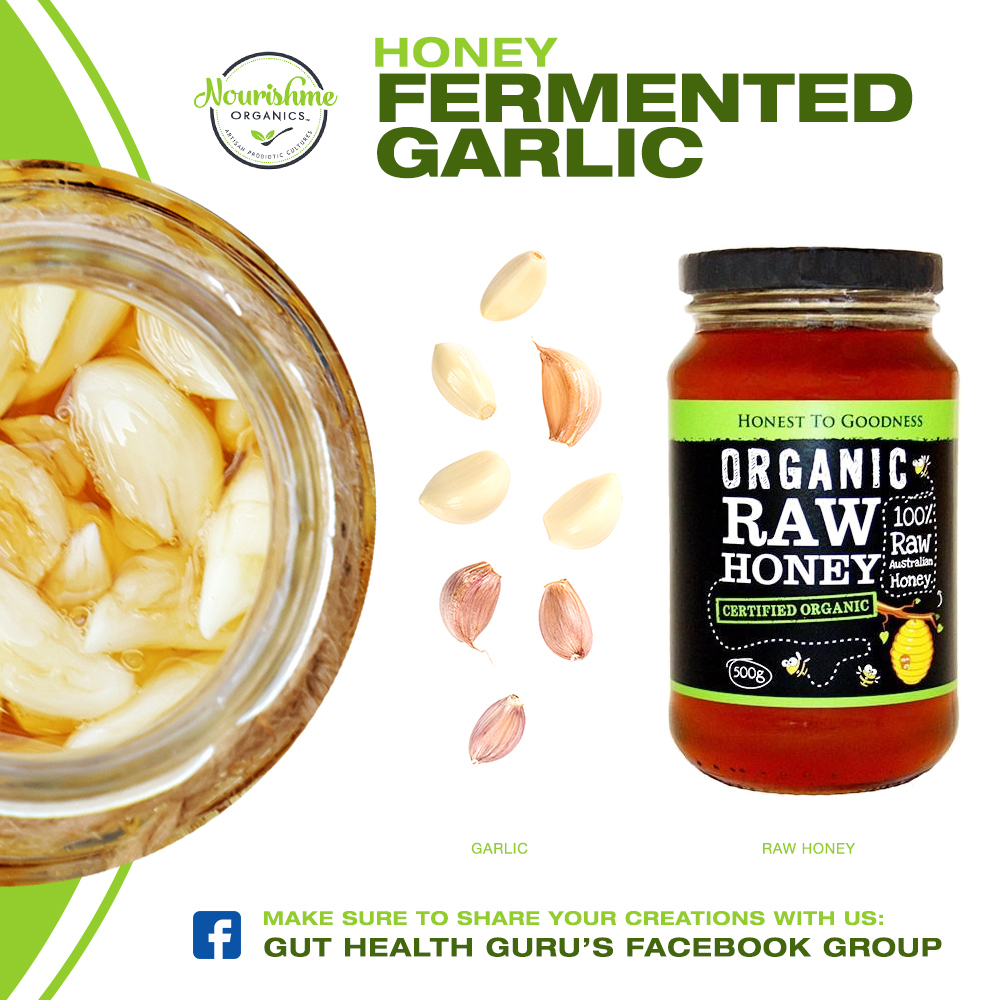 Honey Fermented Garlic Nourishme Organics