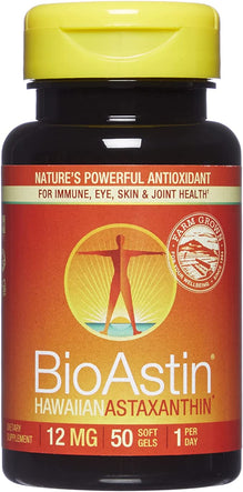 BioAstin Hawaiian Astaxanthin 12 MG 50 softgel capsules